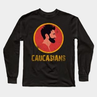 distressed grunge caucasians Long Sleeve T-Shirt